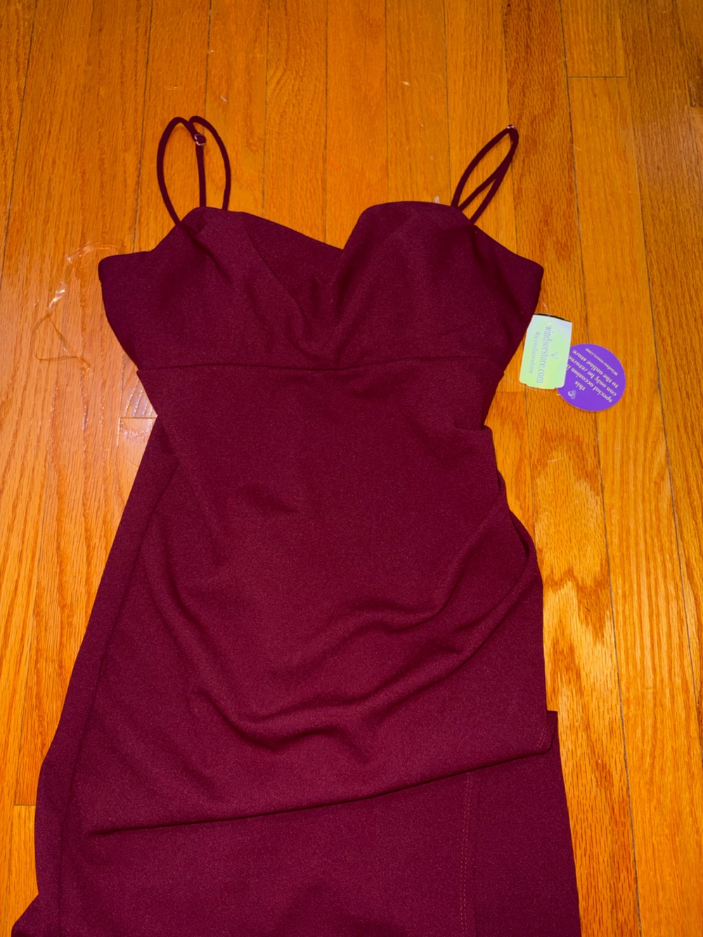 Joseph Ribkoff Burgundy Spaghetti-Strap Slip Dress